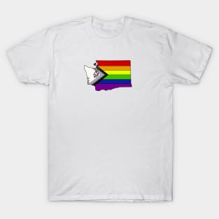 Progress Pride flag - Washington T-Shirt